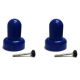 Small Blue Trampoline Enclosure Pole Cap for Skywalker, 2 caps and 2 bolts
