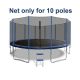 Trampoline Replacement Net for 16ft Round - 10 Pole Enclosure using Sleeves - NET ONLY