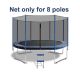 Trampoline Replacement Net for 16ft Round - 8 Pole Enclosure using Sleeves - NET ONLY