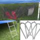 Trampoline Accessory Set: Ladder, Shoe Bag, and Wind Stakes