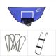 Trampoline Accessory Kit with Basketball game, windstakes & wide step ladder