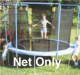 Trampoline Replacement Net for 11 ft PARKSIDE Round - 3 Arch Enclosure Systems - using Straps - NET ONLY