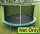 Trampoline Replacement Net for 15ft Round with 3 Arch poles - NET, STRAPS, ROPE ONLY