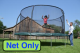 Trampoline Replacement Net with Jumping logo for 14ft Round - 6 Pole JumpPod Enclosure System - using a Top Ring - NET & ROPE ONLY 