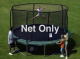 Trampoline Net for 15ft Round - 5 Pole Enclosure - using a Top Ring pole (Netting and Rope only, not a complete trampoline)