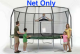 Trampoline Replacement Net for 15ft Round - 8 Poles Enclosure Systems - using a Top Ring (net and rope only)