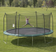 15ft x 17ft Oval Trampoline with Enclosure System - Green