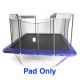 16ft x 16ft Square Blue/Green Trampoline Safety Pad, fits Skywalker with 4 Arched Enclosure Poles (pad only, not a trampoline