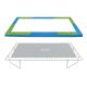 Upper Bounce Replacement Spring Cover - Safety Pad, Fits only for Upper Bounce Brand 10 X 17 FT Rectangular Trampoline Frame - Blue/Green